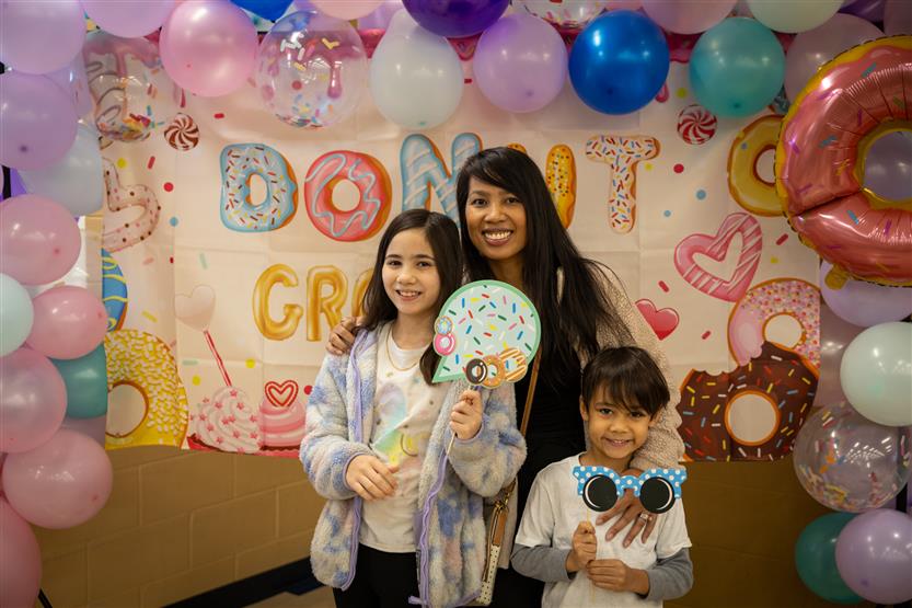 Students enjoy pastries with their parents
